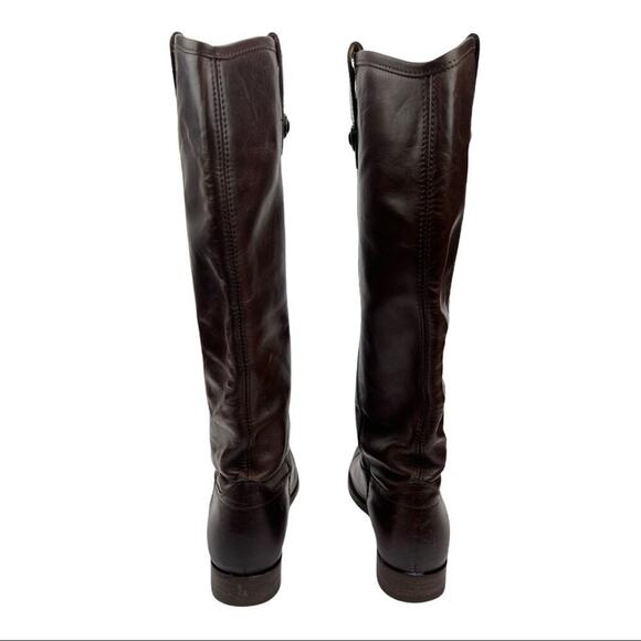 Frye Dark Brown Leather Melissa Western Tall Riding Boots  Size 5.5 Style 77167 - Picture 16 of 16